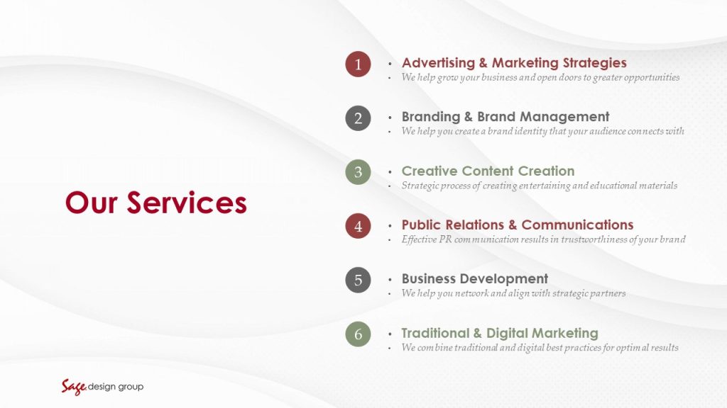 Sage Design Group Marketing and Advertising Agency Services