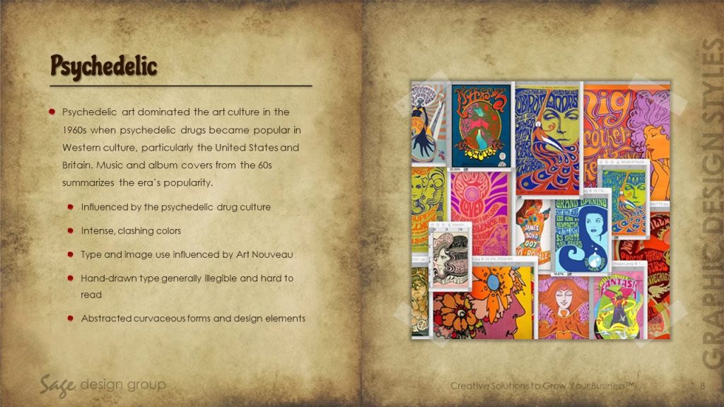 Psychedelic - Graphic Design Styles - Sage Design Group - Annette Sage, CEO