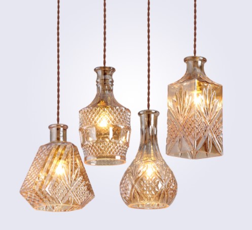 Elegant Cut Glass Bistro Decanter Chandeliers - Image 2