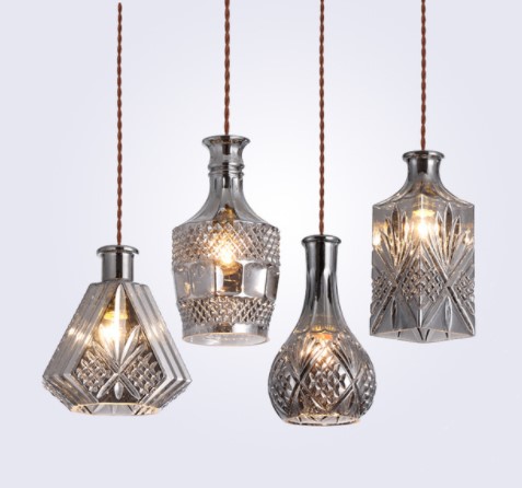 Elegant Cut Glass Bistro Decanter Chandeliers - Image 4