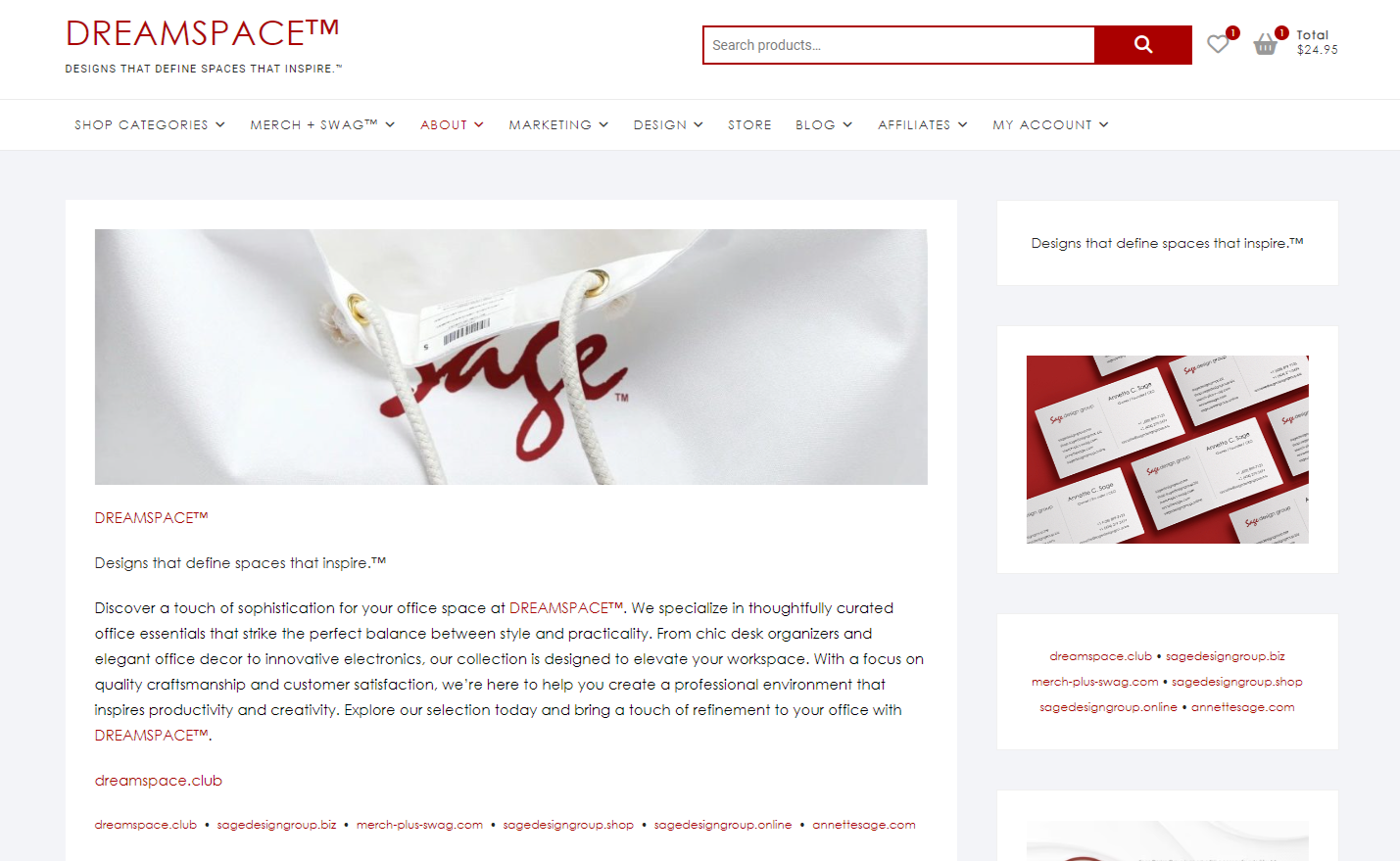 DREAMSPACE™ - Designs that Define Spaces that Inspire™ - Sage Design Group - Annette Sage, Owner / Founder / CEO